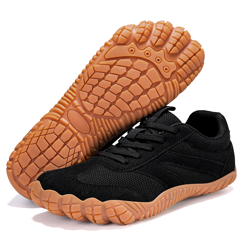 Wide Toe Box Running Sneakers - 裸足で履けるシューズ。女性用、男性用。つま先部分が広く、靴底の高さがゼロ。カジュアルなウォーキングスニーカー。滑り止め加工。ハイキング、トレイルランニング、テニス、旅行、ワークアウトに最適。