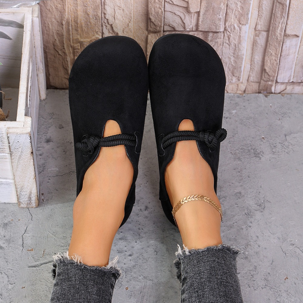 女性用、フラットなローファー、丸いつま先、結び紐のストラップ - Women'S Shoes のレビューと価格