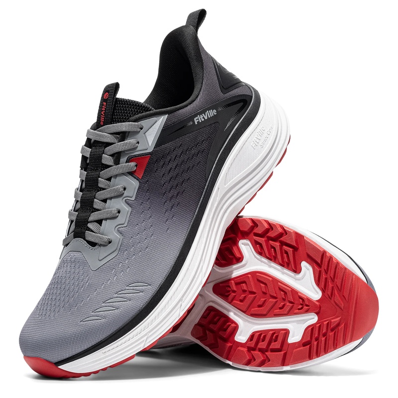 フィットビル メンズ スポーツスニーカー。つま先部分が広く設 - Wide Toe Box Running Sneakers のレビューと価格