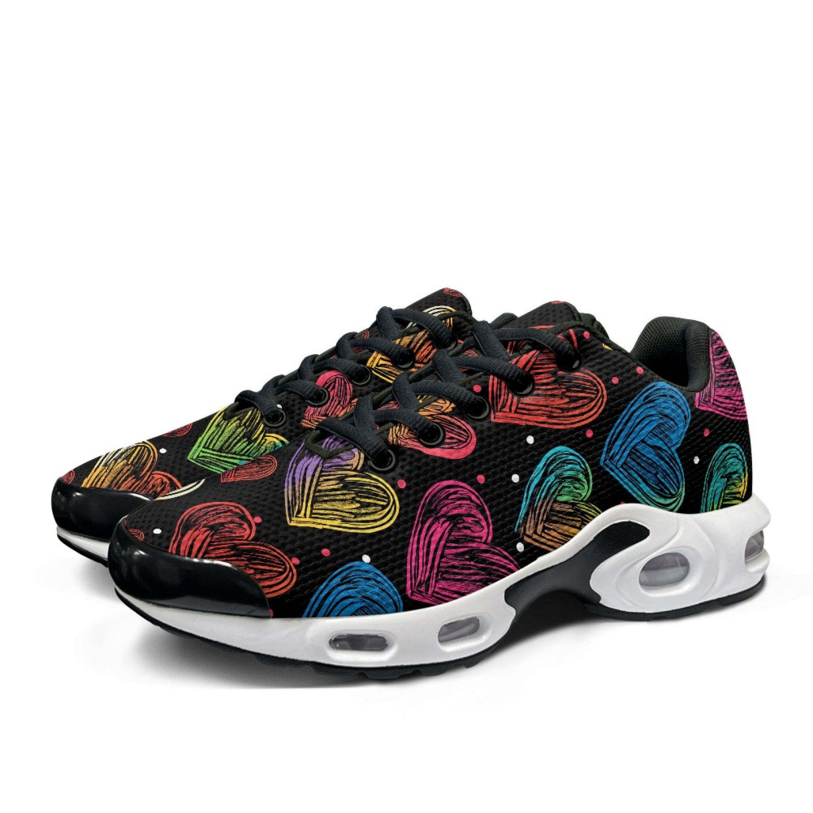 PENSTROLL カラフルなハート柄アスレチックシューズ  - Air Cushion Jogger Shoes Men のレビューと価格
