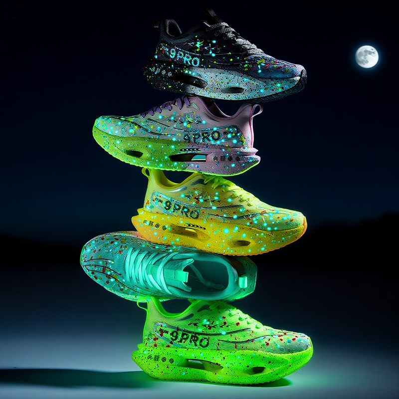 新しいソフトソールクッションメンズランニングシューズ女性用高 - Reflective Night Running Shoes のレビューと価格