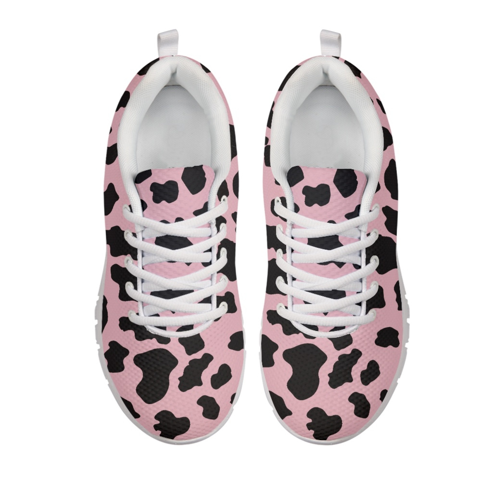 カラーアニマル ピンクの牛柄、女性用、快適な履き心地のスポー - Shock Absorbing Gym Trainers のレビューと価格
