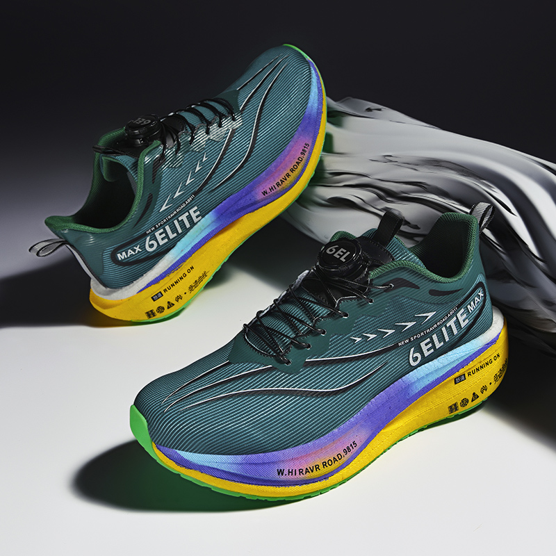 プロスポーツランニングシューズ男性用マラソンエアクッションカ - Carbon Plate Marathon Racing Shoes のレビューと価格