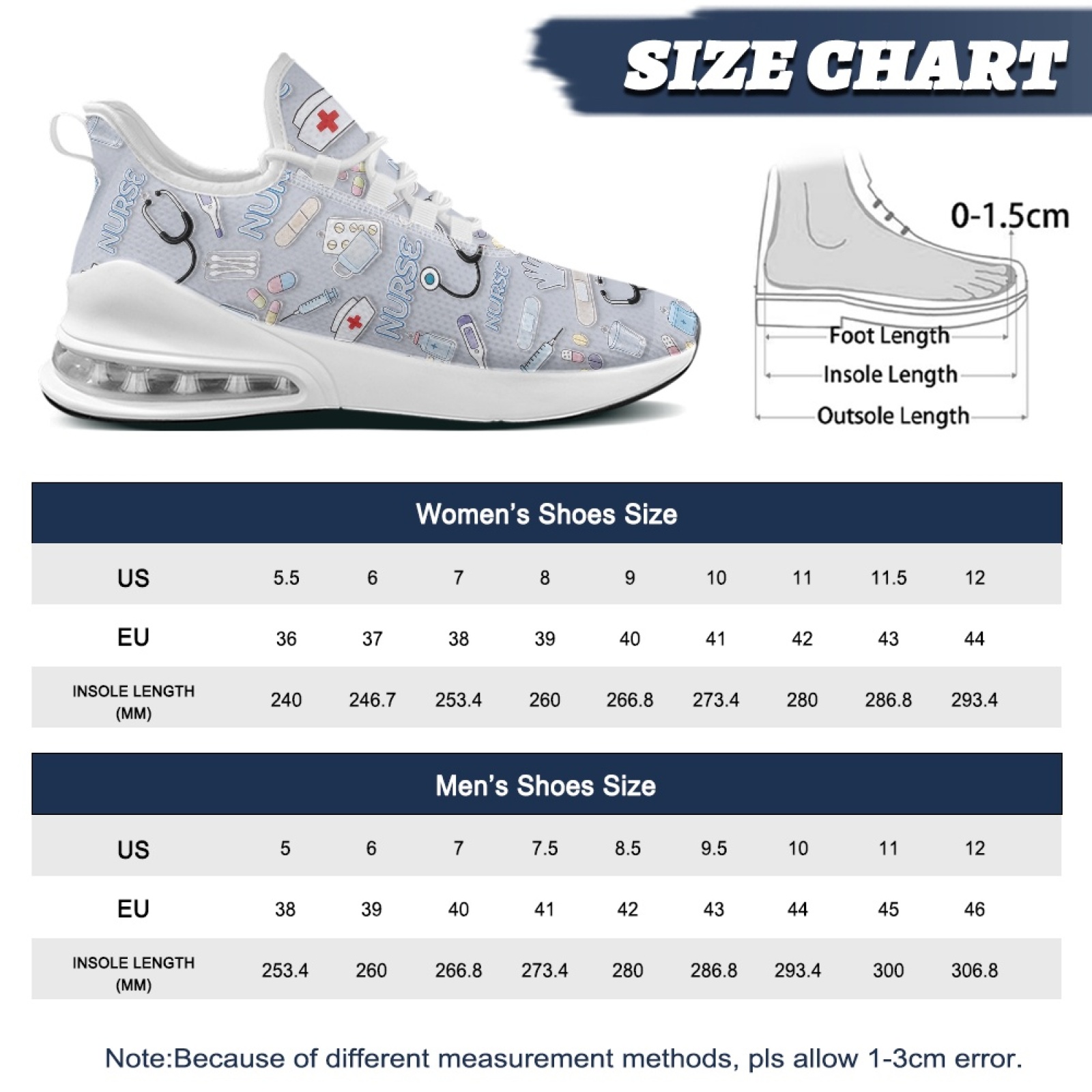 PENSTROLL 看護師用医療柄シューズ、通気性の良いロー - Breathable Mesh Athletic Shoes のレビューと価格
