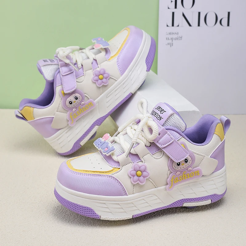 子供用ローラースケート、男の子・女の子向け、レザー製、2つの - Women'S Shoes のレビューと価格