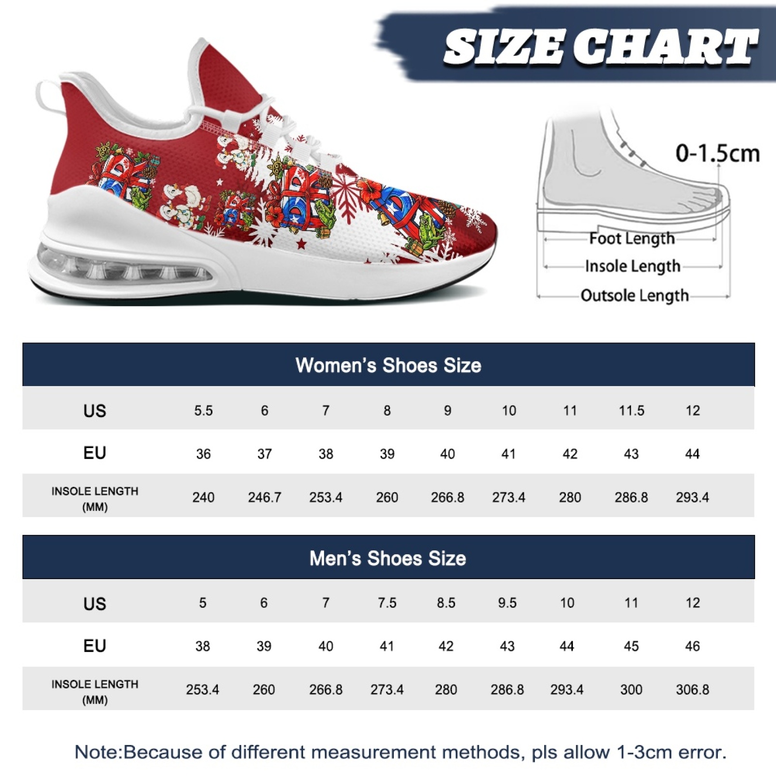 PENSTROLL 赤い雪の結晶柄の通気性のあるナースシュー - Breathable Mesh Athletic Shoes のレビューと価格